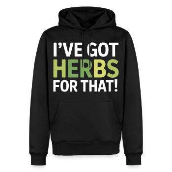 Naturopathe, j’ai des herbes pour ce professionnel - Sweat à capuche Premium bio Homme - noir - Devant - Nico (187cm)