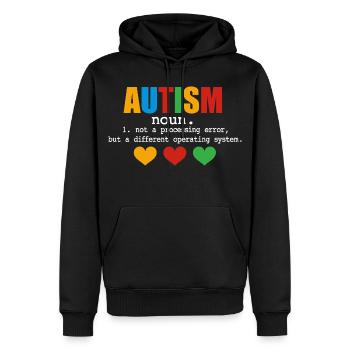 Autism Definition - Männer Premium Bio Hoodie - Schwarz - Vorne - Nico (187cm)