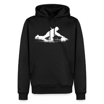 Curling Spieler Wintersport Eisstockschießen - Männer Premium Bio Hoodie - Schwarz - Vorne - Nico (187cm)