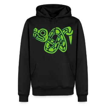 Noeud de serpent vert - Sweat à capuche Premium bio Homme - noir - Devant - Nico (187cm)