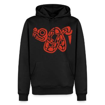 Noeud de serpent rouge - Sweat à capuche Premium bio Homme - noir - Devant - Nico (187cm)