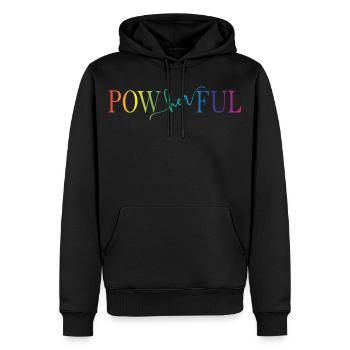 Sérieux - Sweat à capuche Premium bio Homme - noir - Devant - Nico (187cm)