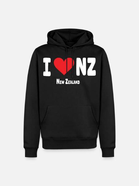 Ich liebe Neuseeland - Männer Premium Bio Hoodie - Schwarz