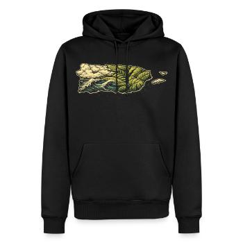 Puerto Rico Boricua - Männer Premium Bio Hoodie - Schwarz - Vorne - Nico (187cm)