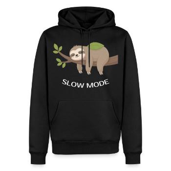 Langsam-Modus-Fault auf Ast - Männer Premium Bio Hoodie - Schwarz - Vorne - Nico (187cm)
