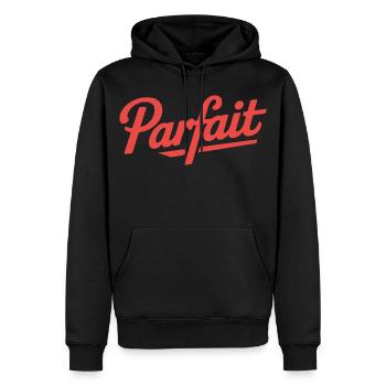 perfekt - Männer Premium Bio Hoodie - Schwarz - Vorne - Nico (187cm)