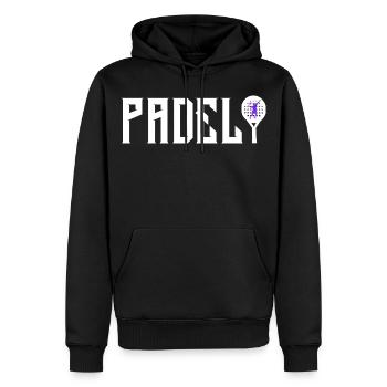 Padel - Männer Premium Bio Hoodie - Schwarz - Vorne - Nico (187cm)