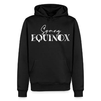 Équinoxe de printemps Équinoxe de mars Équinoxe Joyeux Pas Ostara - Sweat à capuche Premium bio Homme - noir - Devant - Nico (187cm)
