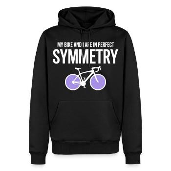 Künstlerischer Zyklus Perfekter Symmetrie-Profi - Männer Premium Bio Hoodie - Schwarz - Vorne - Nico (187cm)