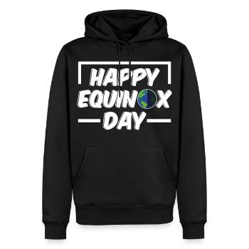 Joyeuse journée de l’équinoxe Pâques Ostara - Sweat à capuche Premium bio Homme - noir - Devant - Nico (187cm)