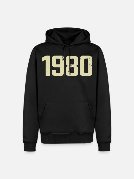 Jubilé 1980 - Sweat à capuche Premium bio Homme - noir
