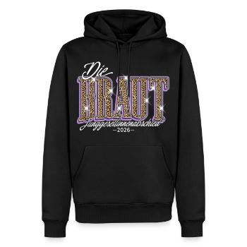Braut - Junggesellinnenabschied 2026 JGA Damen - Männer Premium Bio Hoodie - Schwarz - Vorne - Nico (187cm)