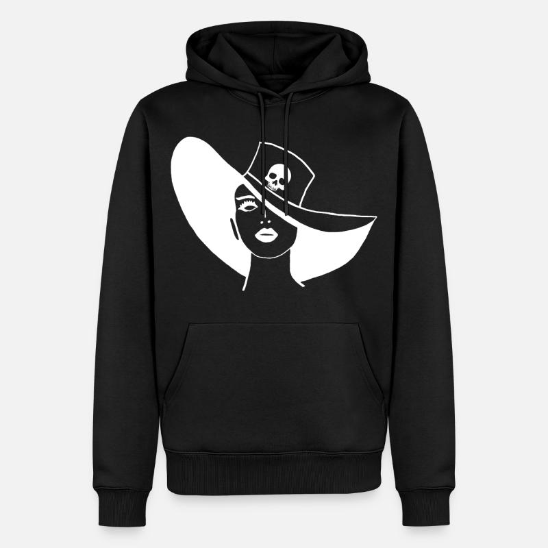 Der Geist mit dem Hut - Männer Premium Bio Hoodie - Schwarz