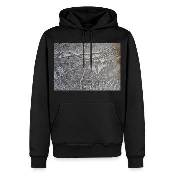 20260307_133519 - Männer Premium Bio Hoodie - Schwarz - Vorne - Nico (187cm)