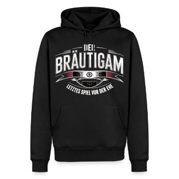 Bräutigam Letztes Spiel vor der Ehe JGA - Männer Premium Bio Hoodie - Schwarz - Vorne - Nico (187cm)