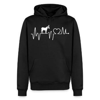 Eselliebhaber Geschenk Leidenschaft Bauernhoftiere - Männer Premium Bio Hoodie - Schwarz - Vorne - Nico (187cm)