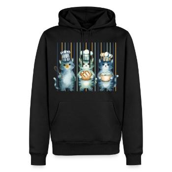 sourdough Bread Baking Baker Sourdough Starter Era - Männer Premium Bio Hoodie - Schwarz - Vorne - Nico (187cm)
