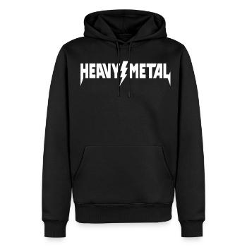 Heavy Metal Logo - Sweat à capuche Premium bio Homme - noir - Devant - Nico (187cm)