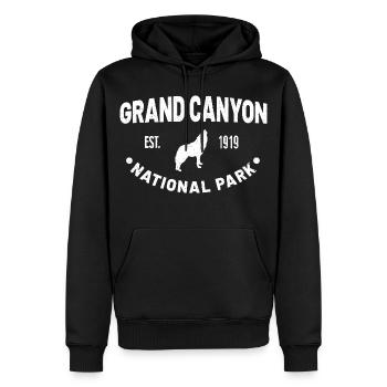Grand Canyon Nationalpark gegründet 1919 - Männer Premium Bio Hoodie - Schwarz - Vorne - Nico (187cm)