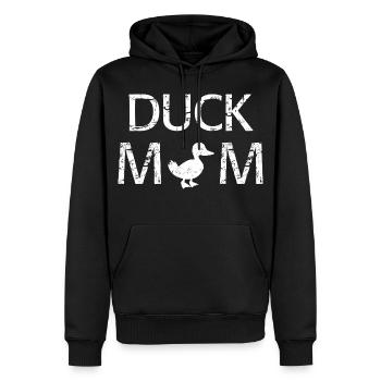 Duck Mom lustiges Mama-Geschenkhemd - Männer Premium Bio Hoodie - Schwarz - Vorne - Nico (187cm)