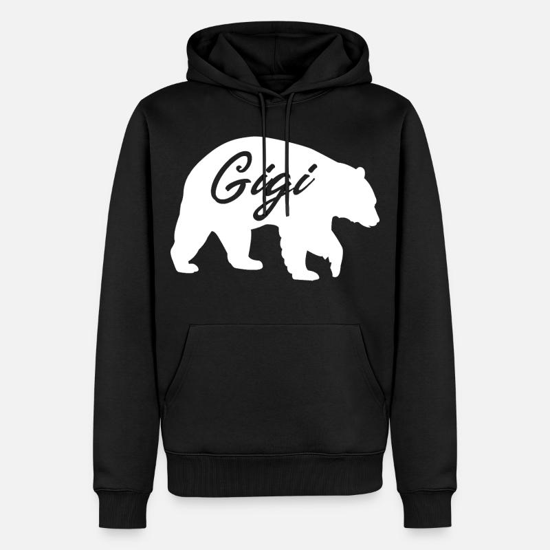 Gigi Bear süßes Oma-Geschenkhemd - Männer Premium Bio Hoodie - Schwarz