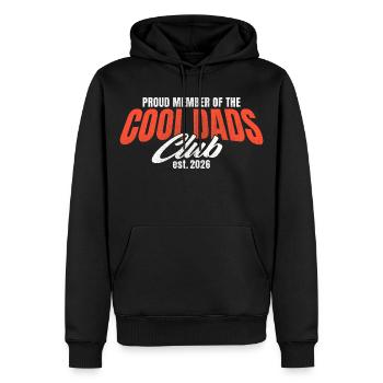 Cool Dads Club - Papa 2026 Geschenk - Männer Premium Bio Hoodie - Schwarz - Vorne - Nico (187cm)