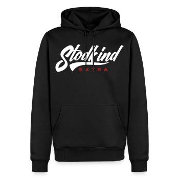 Stodkind Extra WHITE - Sweat à capuche Premium bio Homme - noir - Devant - Nico (187cm)