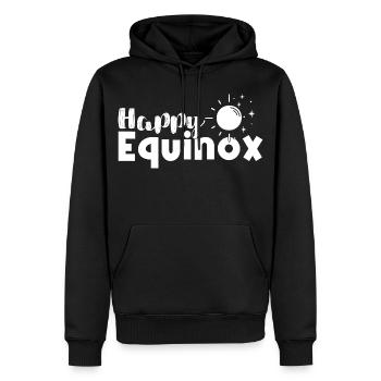 Joyeux équinoxe Pâques Ostara - Sweat à capuche Premium bio Homme - noir - Devant - Nico (187cm)