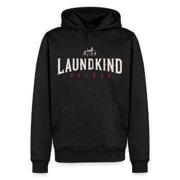 Laundkind - Männer Premium Bio Hoodie - Schwarz - Vorne - Nico (187cm)