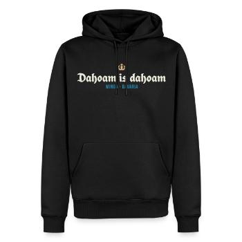 Dahoam is dahoam - Männer Premium Bio Hoodie - Schwarz - Vorne - Nico (187cm)