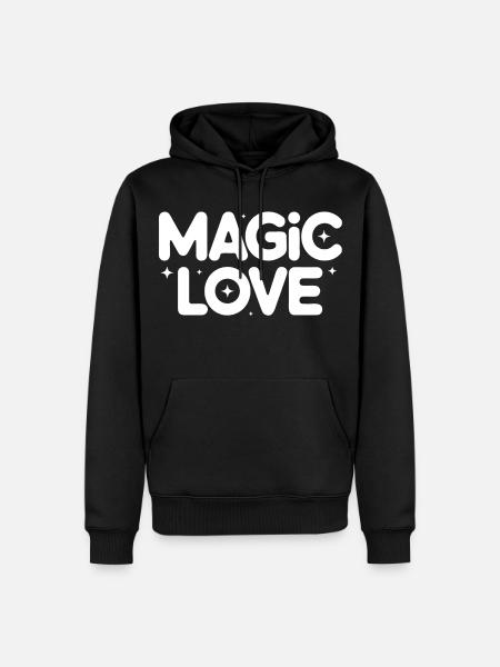 Magic Love Retro Stars - Men’s Premium Organic Hoodie - black
