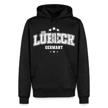 Lübeck Germany Shirt für Städte Fans Souvenir - Männer Premium Bio Hoodie - Schwarz - Vorne - Nico (187cm)