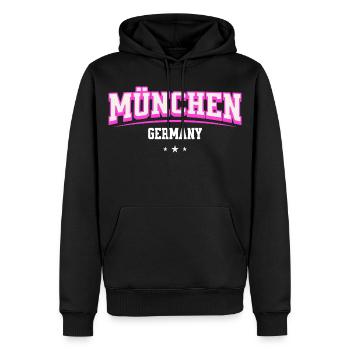 München Germany Shirt für Städte Fans Souvenir - Männer Premium Bio Hoodie - Schwarz - Vorne - Nico (187cm)