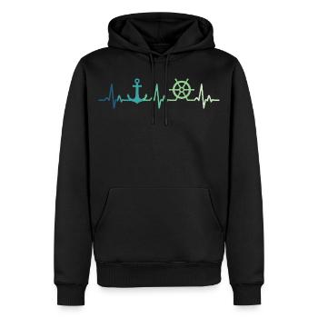 Ankerherzschlag Matrose Geschenk Matrose - Männer Premium Bio Hoodie - Schwarz - Vorne - Nico (187cm)