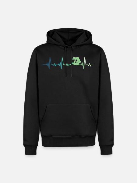 Jiu Jitsu Heartbeat Jiu-Jitsu - Men’s Premium Organic Hoodie - black
