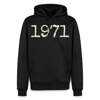 Geburtstagsgeschenk 1971 – Großartig seit 1971 - Männer Premium Bio Hoodie - Schwarz - Vorne - Nico (187cm)
