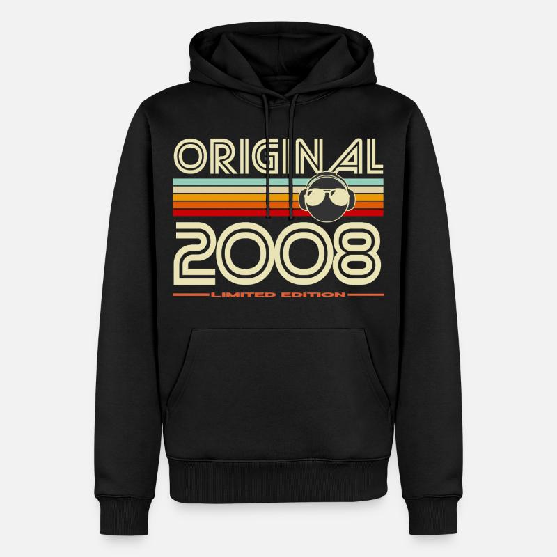 Original 2008 Édition Rétro - Sweat à capuche Premium bio Homme - noir