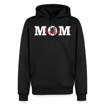 Mom Hustle Shirt – Busy Mom Life - Männer Premium Bio Hoodie - Schwarz - Vorne - Nico (187cm)