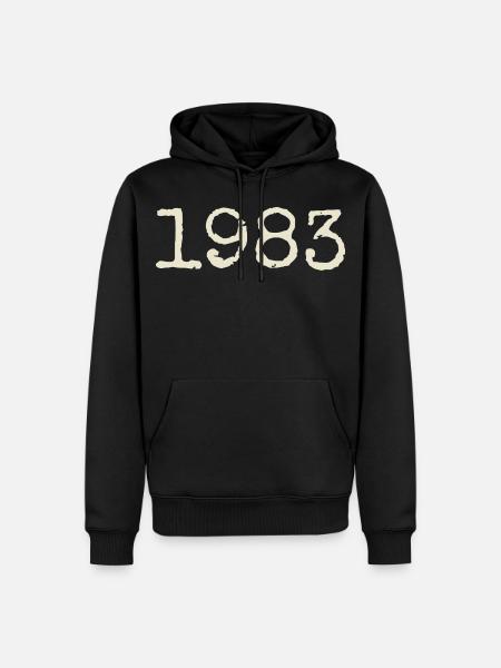 1983 Birthday Gift - Awesome since 1983 - Men’s Premium Organic Hoodie - black
