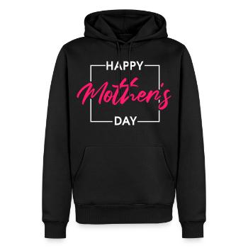 Bonne fête des mères élégante - Sweat à capuche Premium bio Homme - noir - Devant - Nico (187cm)