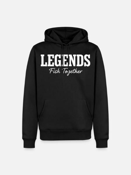 Fishing Legends Saying - Men’s Premium Organic Hoodie - black