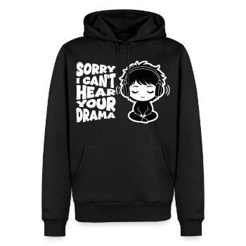 No Drama Relaterable Manga-Kopfhörer - Männer Premium Bio Hoodie - Schwarz - Vorne - Nico (187cm)
