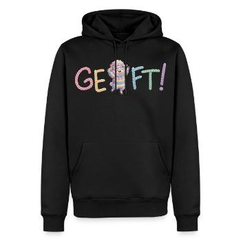 Geschafft! Schaf - Männer Premium Bio Hoodie - Schwarz - Vorne - Nico (187cm)