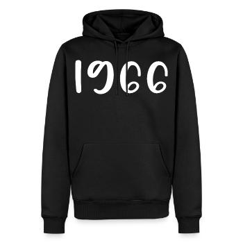 1966 Limitierte Auflage 60. Geburtstag 1966 - Männer Premium Bio Hoodie - Schwarz - Vorne - Nico (187cm)