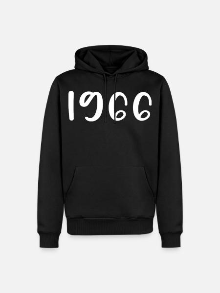 1966 Édition limitée 60e anniversaire 1966 - Sweat à capuche Premium bio Homme - noir