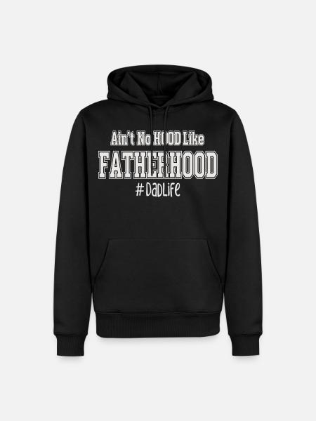 Vater Spruch Fatherhood DadLife - Männer Premium Bio Hoodie - Schwarz