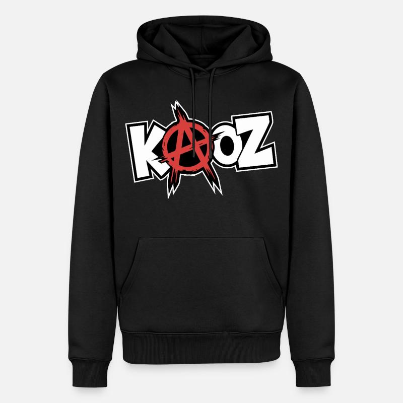 Kool KAOZ Anarchie Graffiti - Männer Premium Bio Hoodie - Schwarz