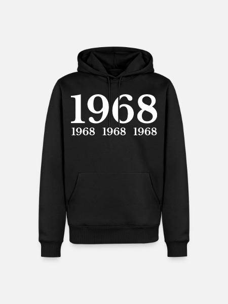 1968 - Männer Premium Bio Hoodie - Schwarz
