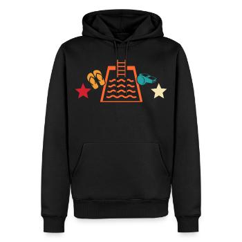 Les sauveteurs adorent les nageurs sauveteurs - Sweat à capuche Premium bio Homme - noir - Devant - Nico (187cm)