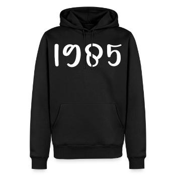 1985 Geburtstag 1985 - Männer Premium Bio Hoodie - Schwarz - Vorne - Nico (187cm)